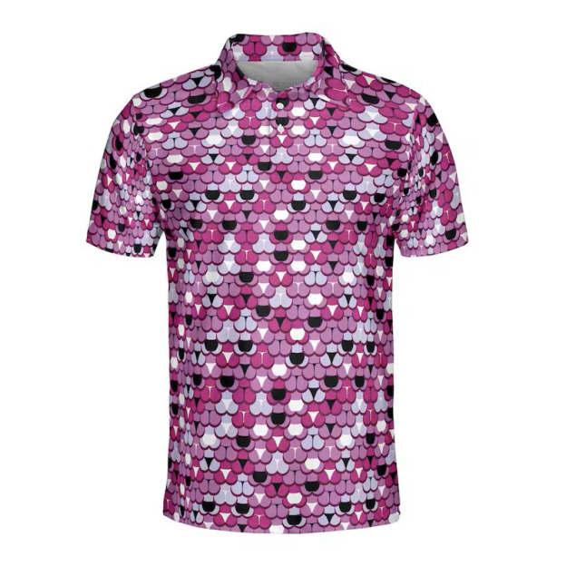 Fun Print Short Sleeve Golf Shirt