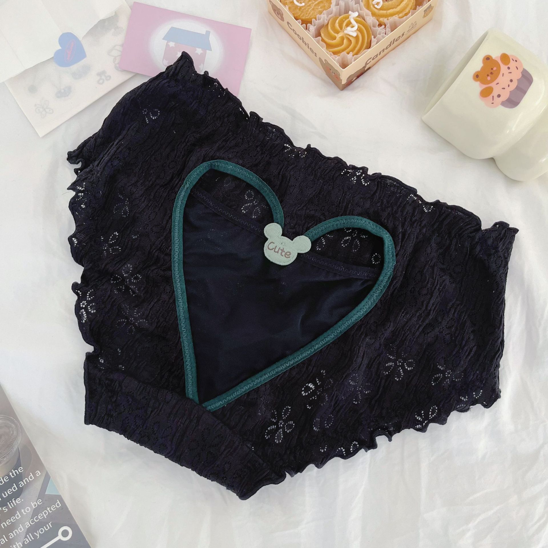 Girls' pure lace panties