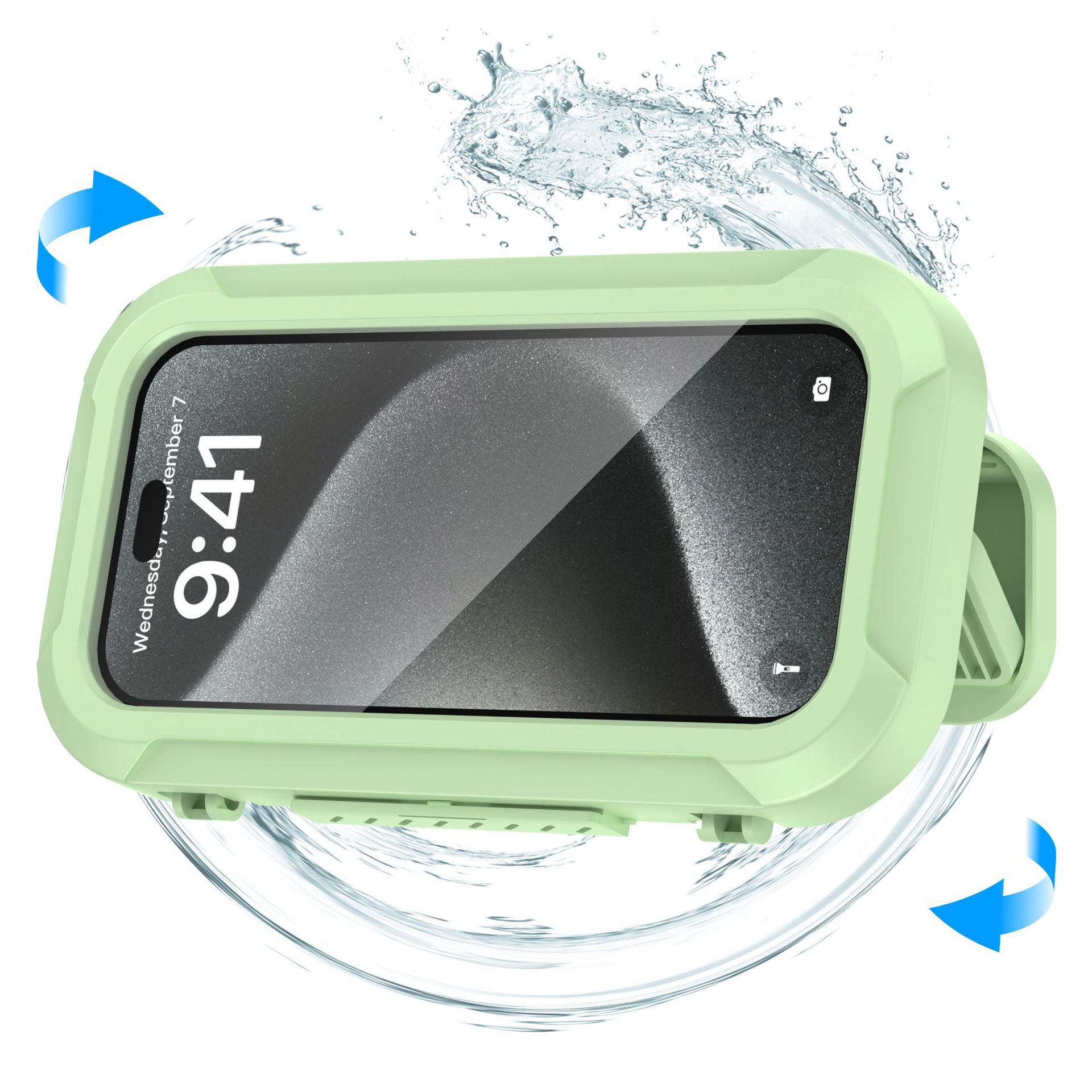 480° Rotating Waterproof Shower Phone Holder with Full Touchscreen Functionality