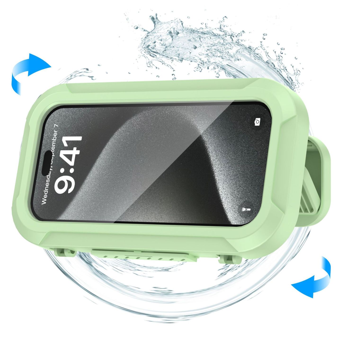 480° Rotating Waterproof Shower Phone Holder with Full Touchscreen Functionality