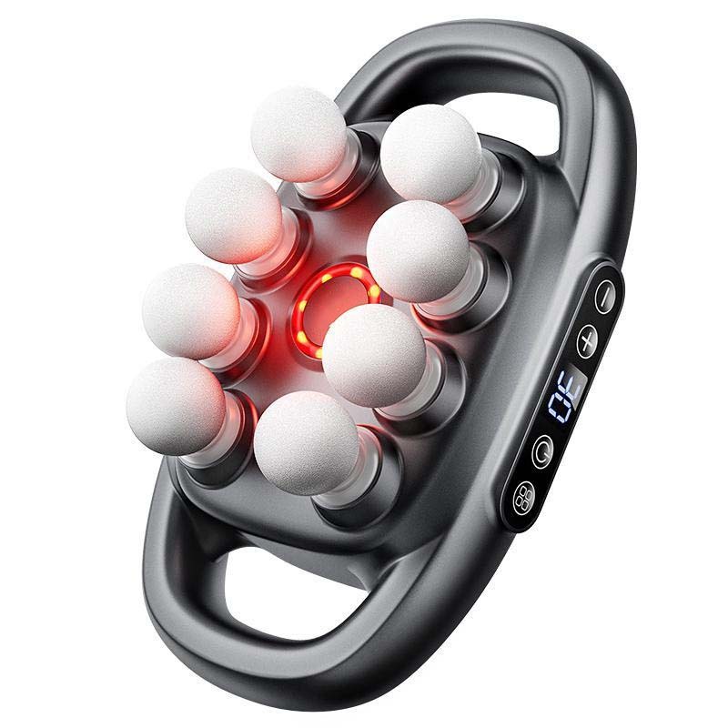 Multi-head deep tissue massage gun