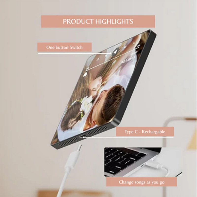 Customizable photo and music magnetic stickers