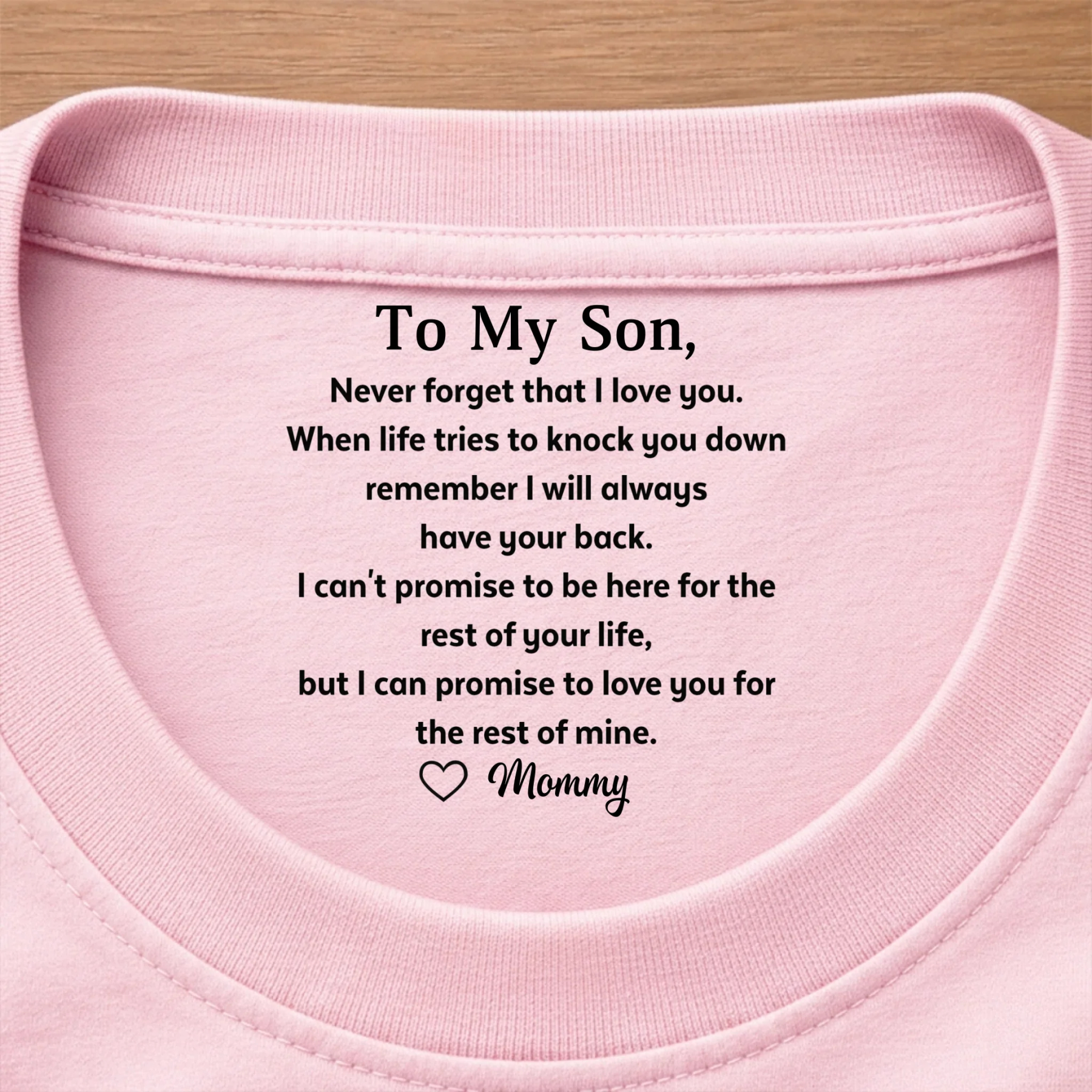 Custom Inside Neck Print T-Shirt