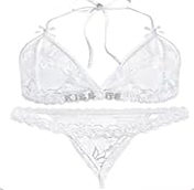 Personalized Thongs with Names Bra Set