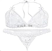 Personalized Thongs with Names Bra Set