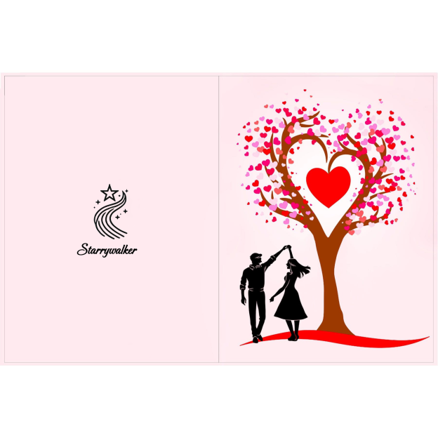 Love tree Valentine's Day pop-up cards - Romantic love greeting card