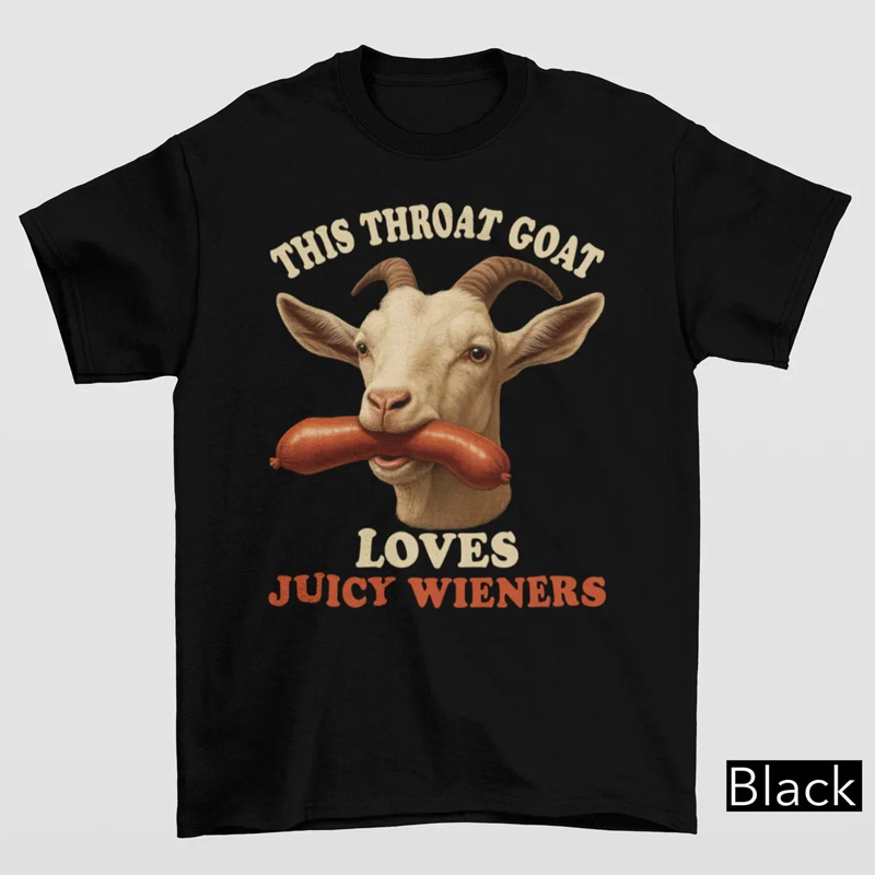 Fun Goat Print Short-Sleeve T-Shirt