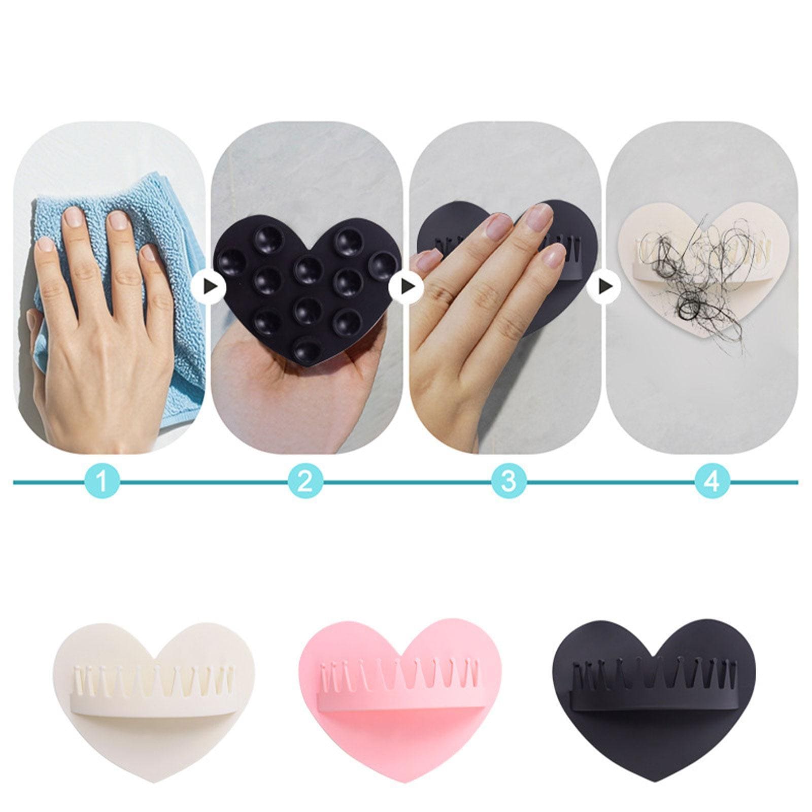 Wall-mounted suction cup hair collector