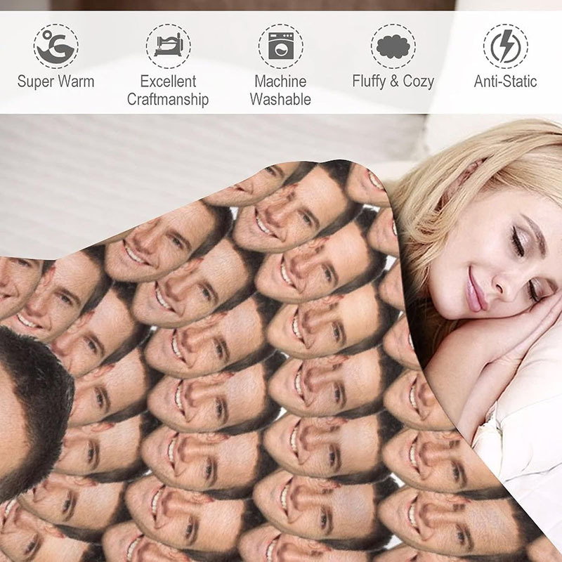 Custom Face Photo Blanket