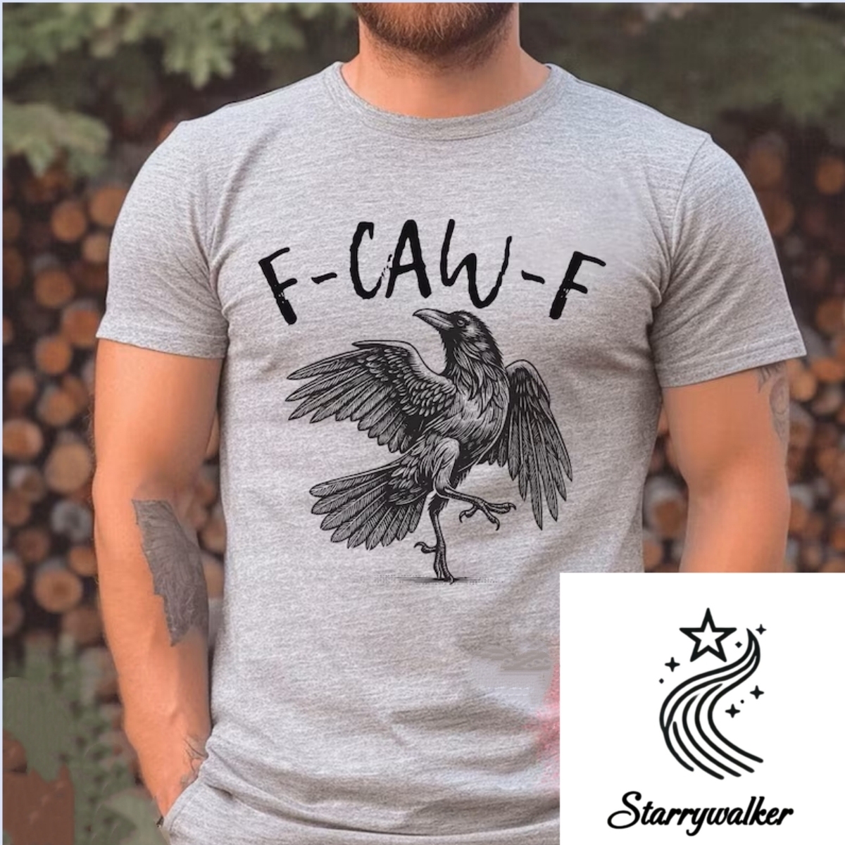 Raven Fun T-Shirt Print Short Sleeve Shirt