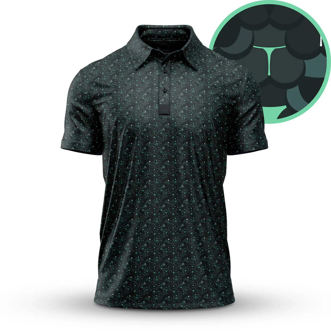 Fun Print Short Sleeve Golf Shirt