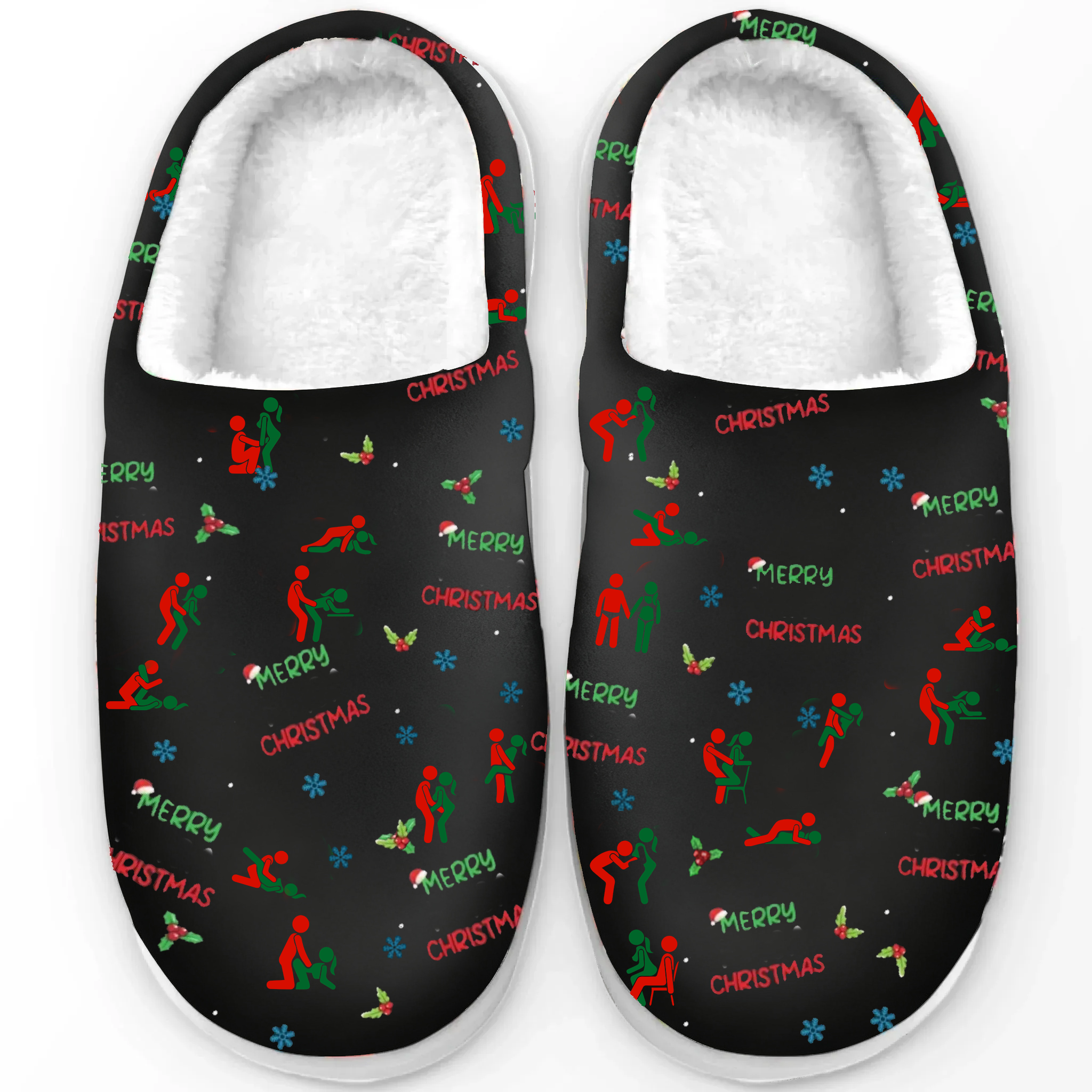 Christmas couple slippers