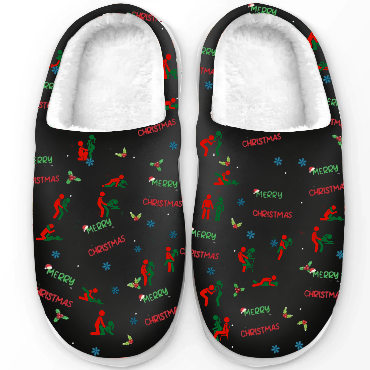 Christmas couple slippers