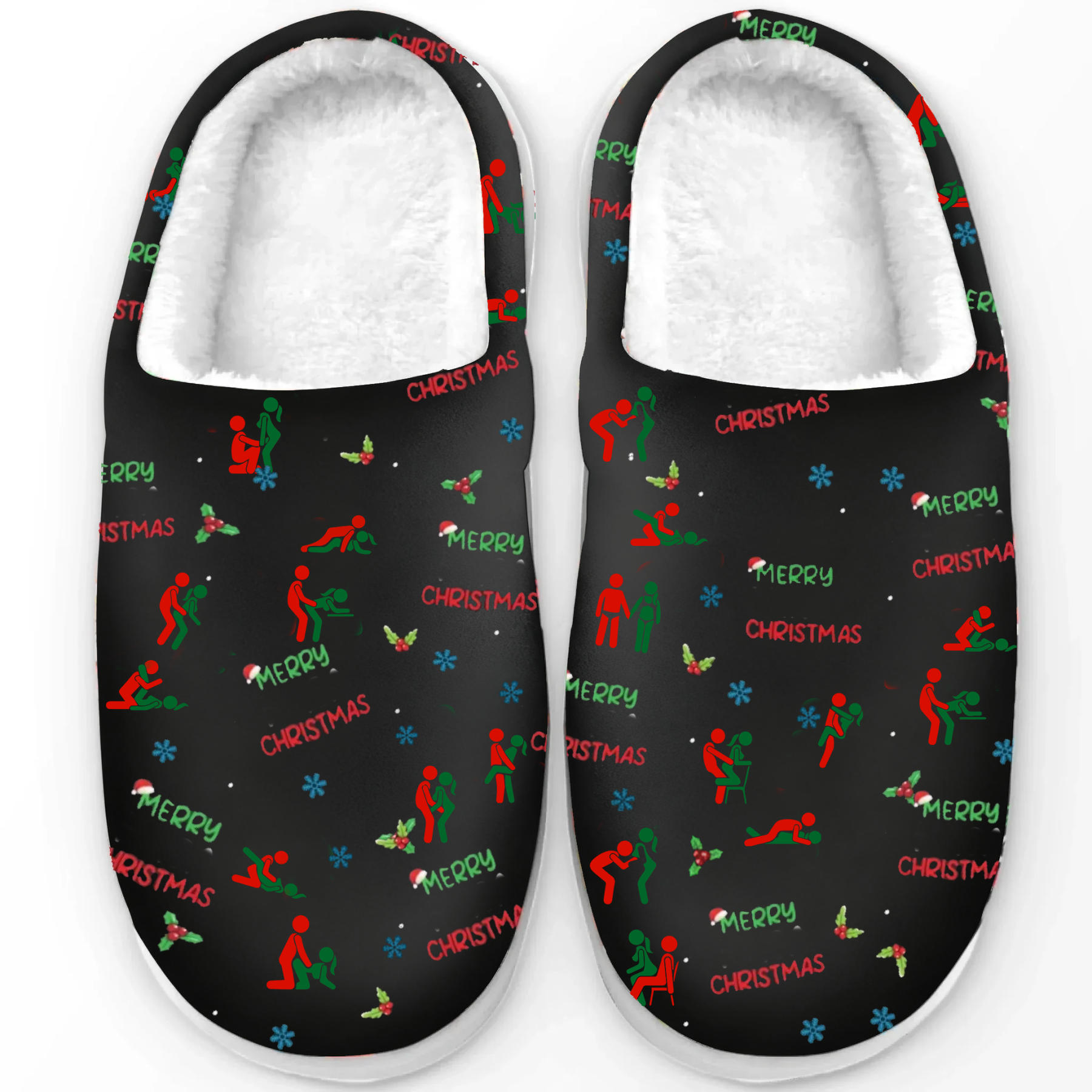 Christmas couple slippers