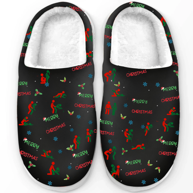 Christmas couple slippers