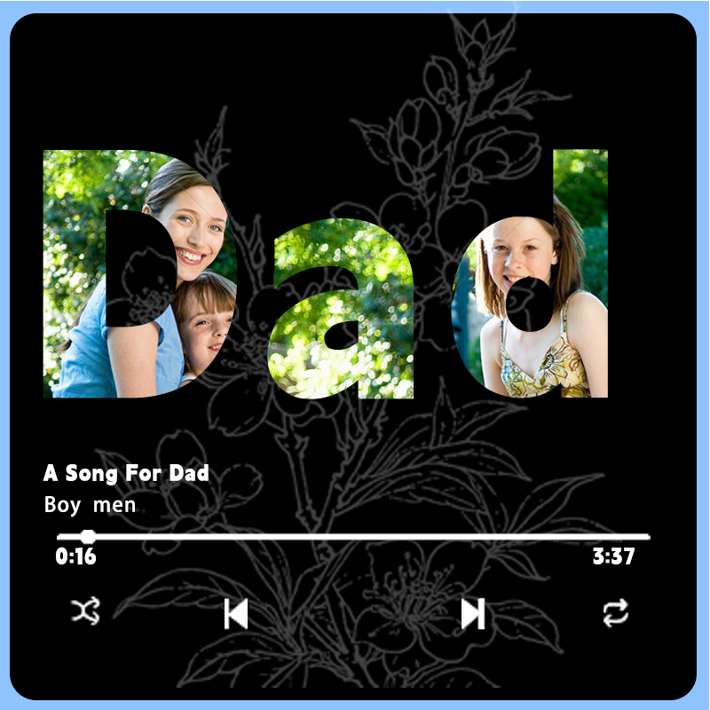 Father's Day Personalized Musical Fridge Stickers