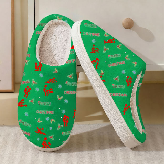 Christmas couple slippers
