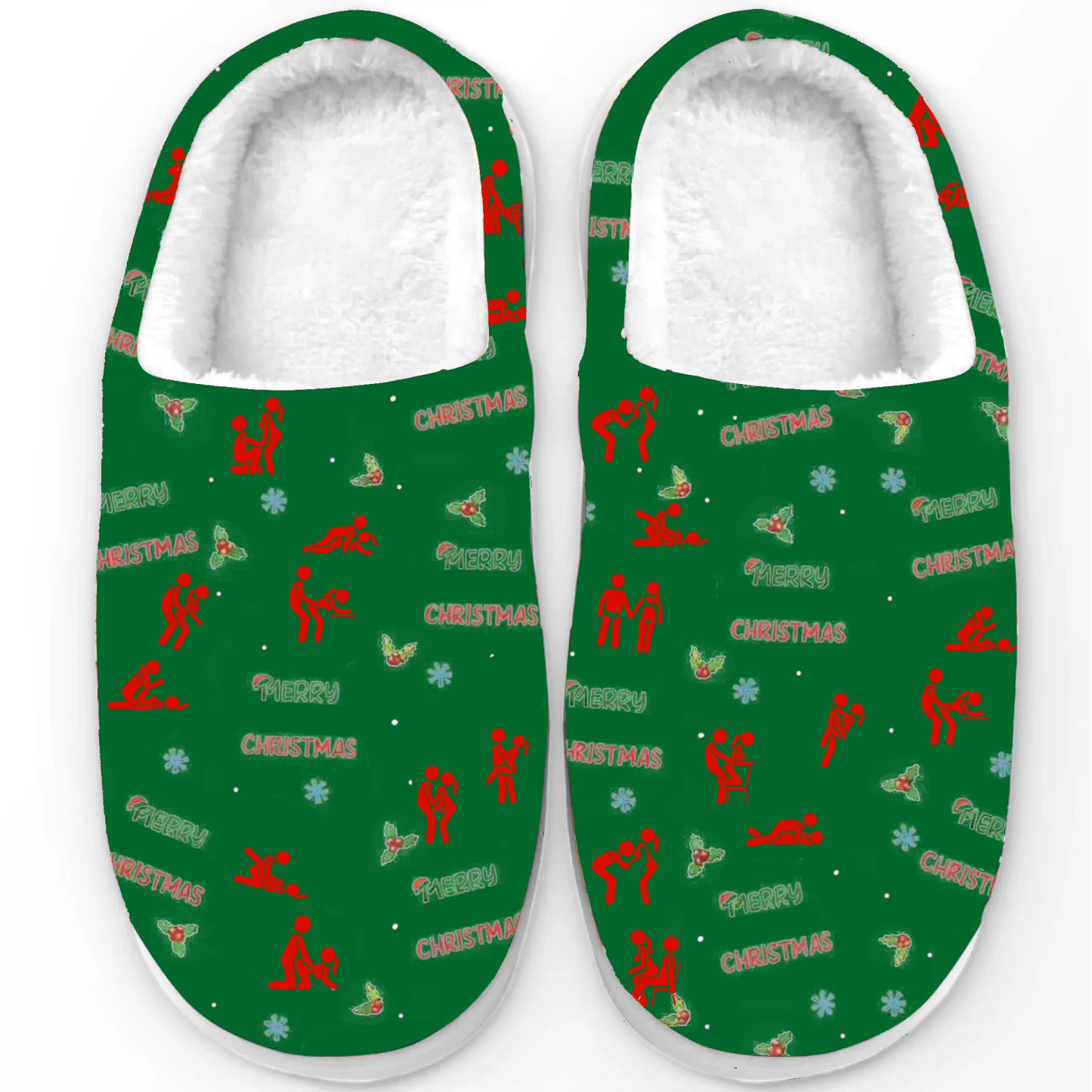 Christmas couple slippers
