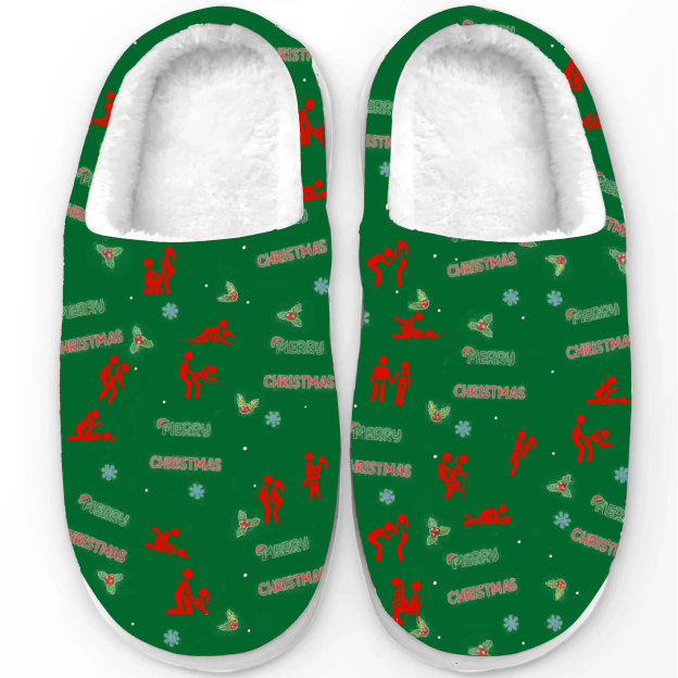 Christmas couple slippers