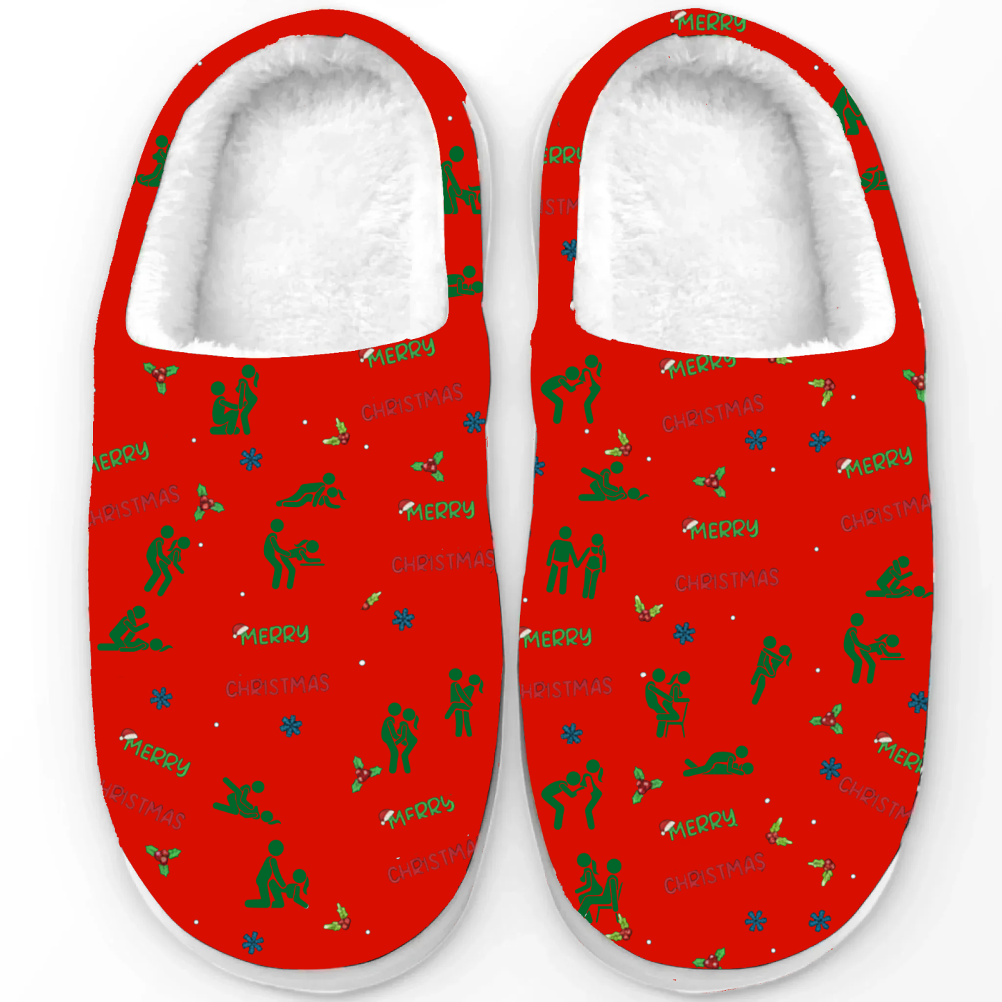 Christmas couple slippers