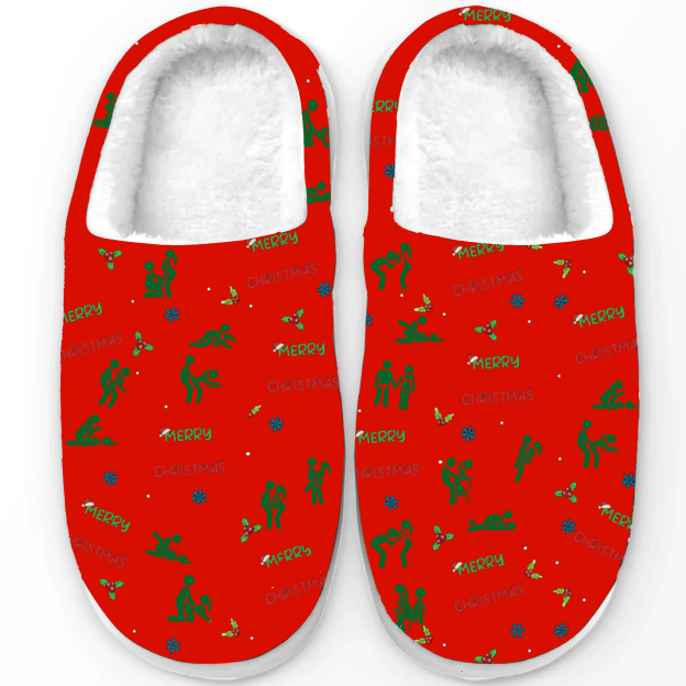 Christmas couple slippers