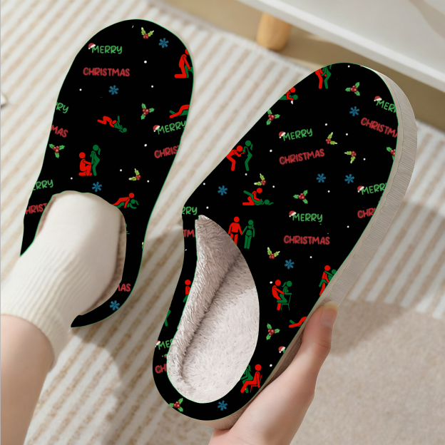 Christmas couple slippers