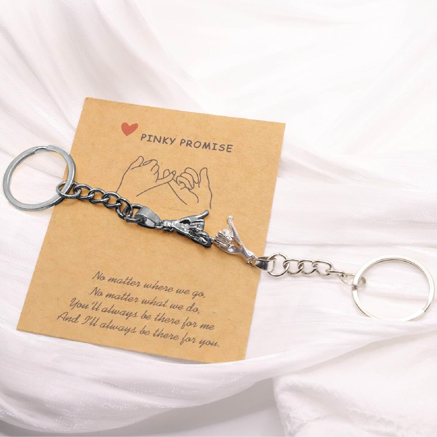 Couple's promise matching keychains