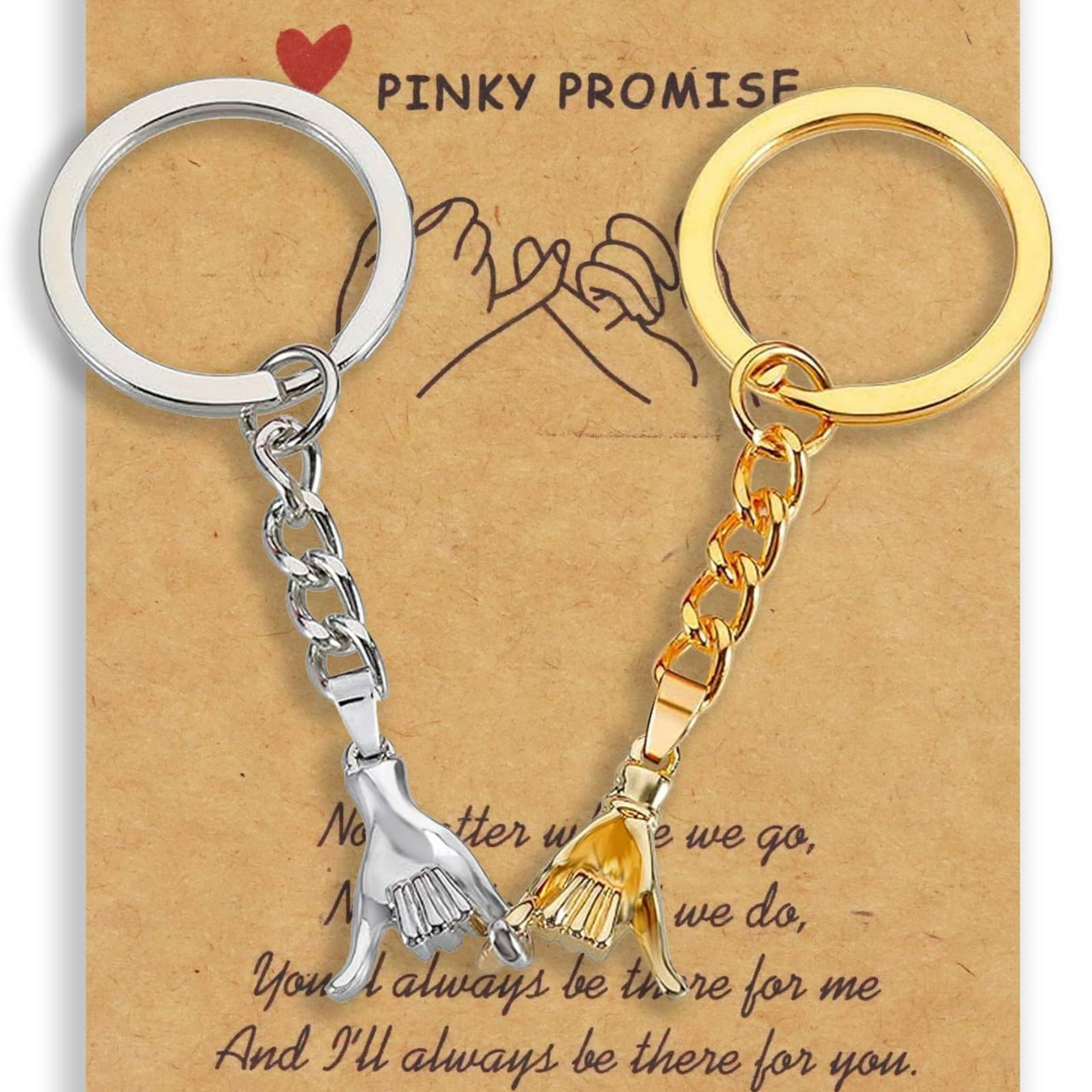 Couple's promise matching keychains