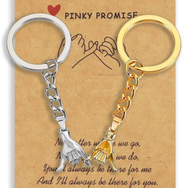 Couple's promise matching keychains