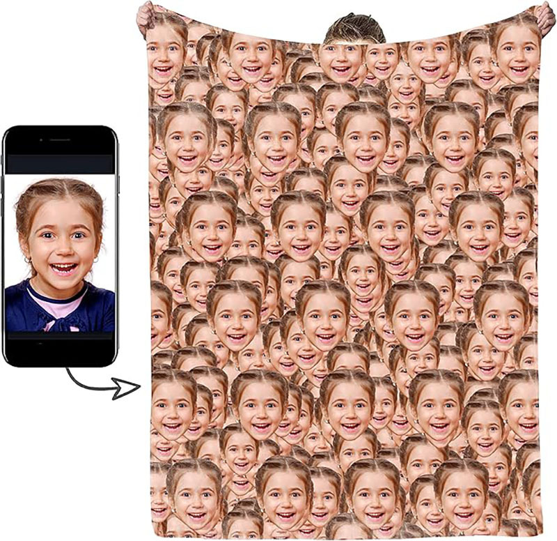 Custom Face Photo Blanket