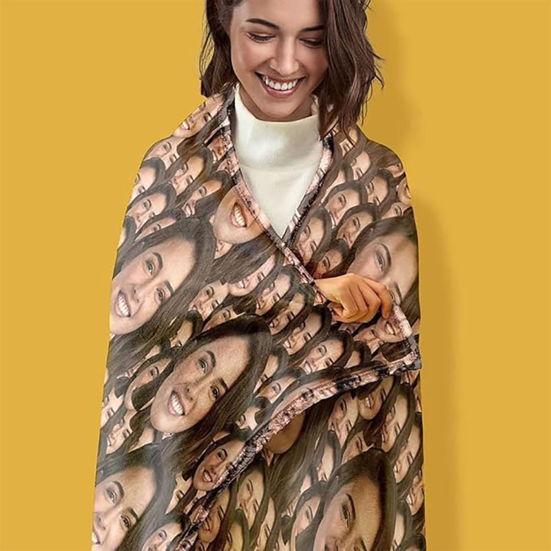 Custom Face Photo Blanket