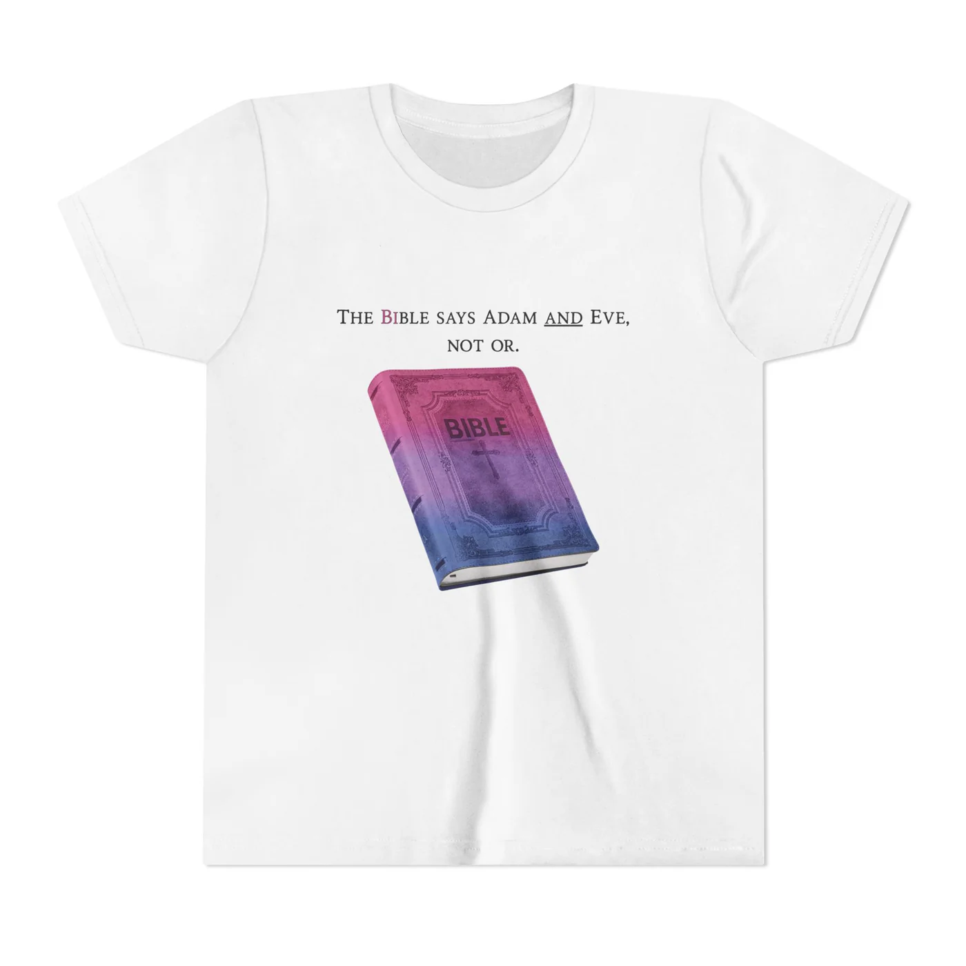 The Bible talks about Adam and Eve, not .... Short Sleeve