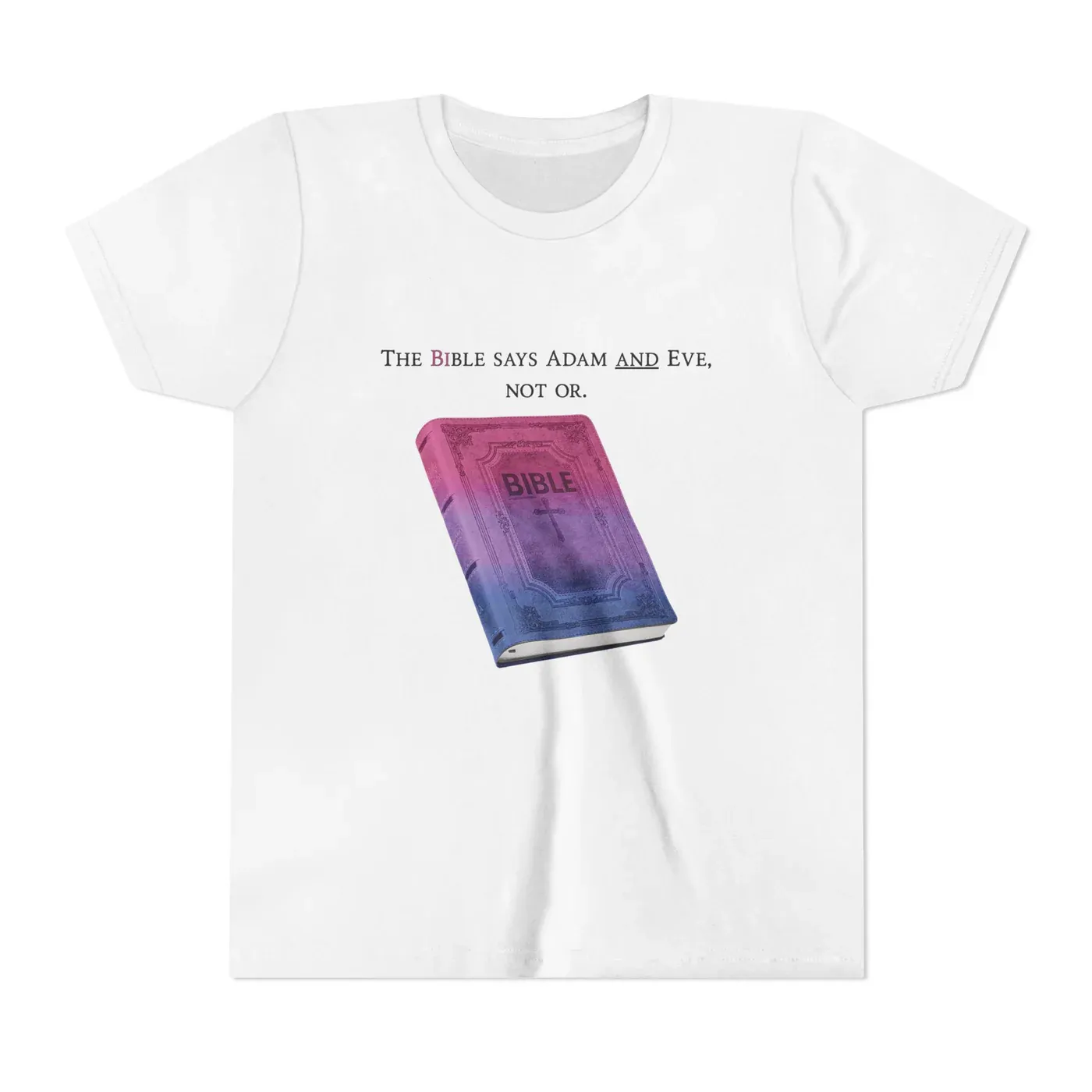 The Bible talks about Adam and Eve, not .... Short Sleeve