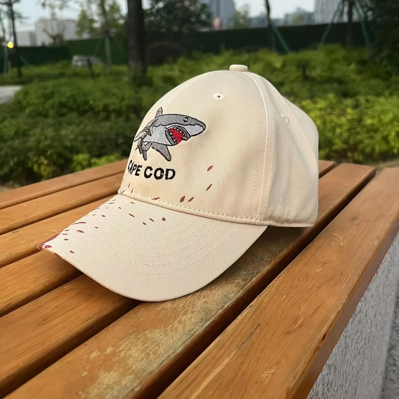 Cape Cod Shark Embroidered Baseball Cap