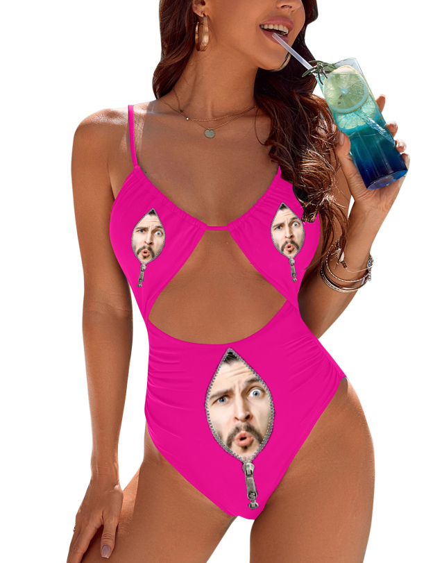 Cut-Out Tummy Control One Piece Monokini Swimsuit