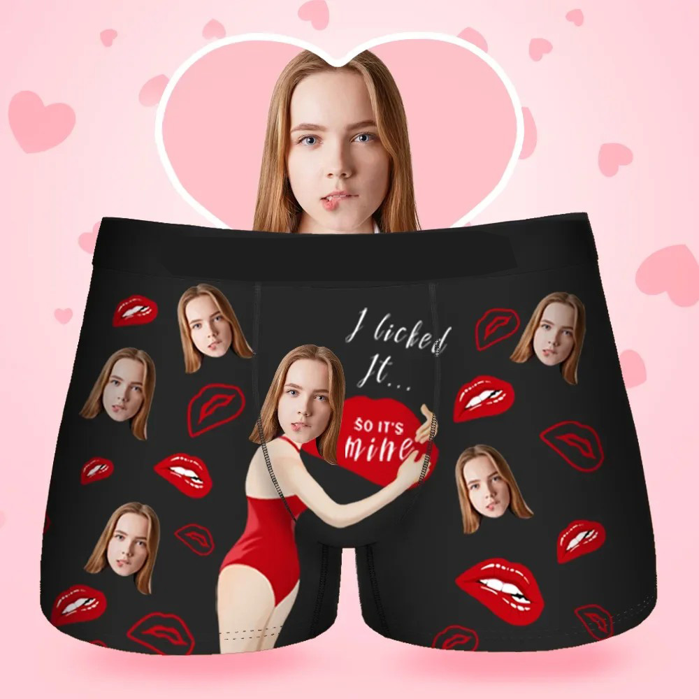 Valentine's Day Gift Customized Face Men's Boxer Briefs