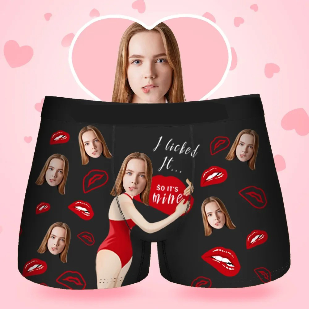 Valentine's Day Gift Customized Face Men's Boxer Briefs