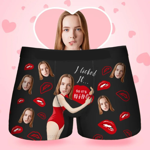 Valentine's Day Gift Customized Face Men's Boxer Briefs