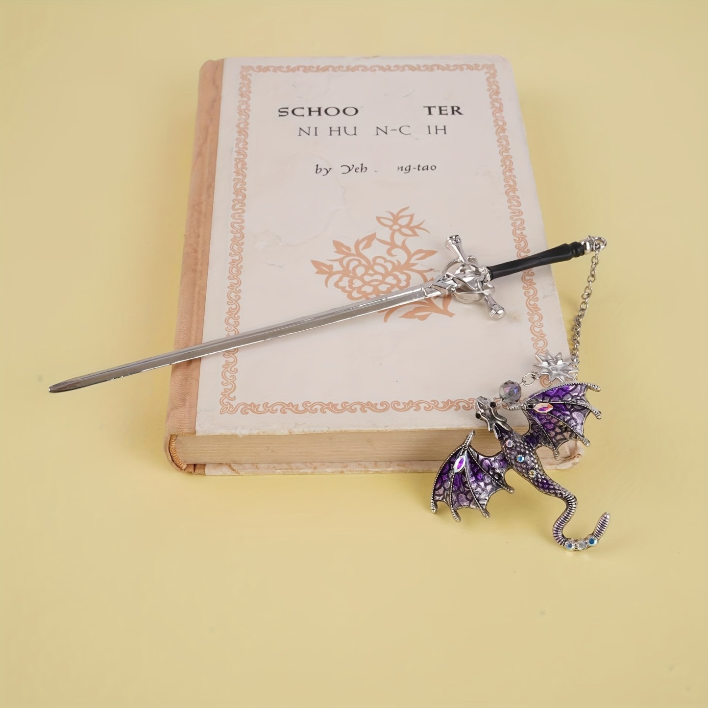 Personalized Name Fantasy Dragon Sword Bookmark