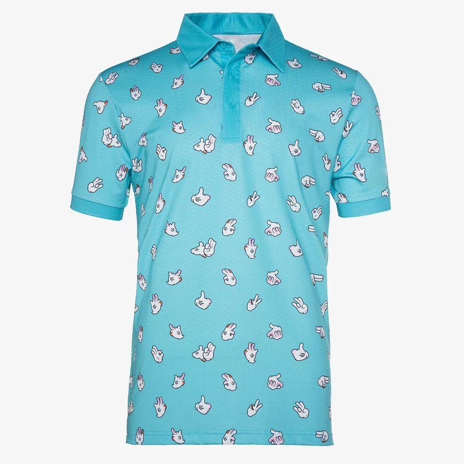 Shocker Cool Tech Performance Golf Polo in Teal