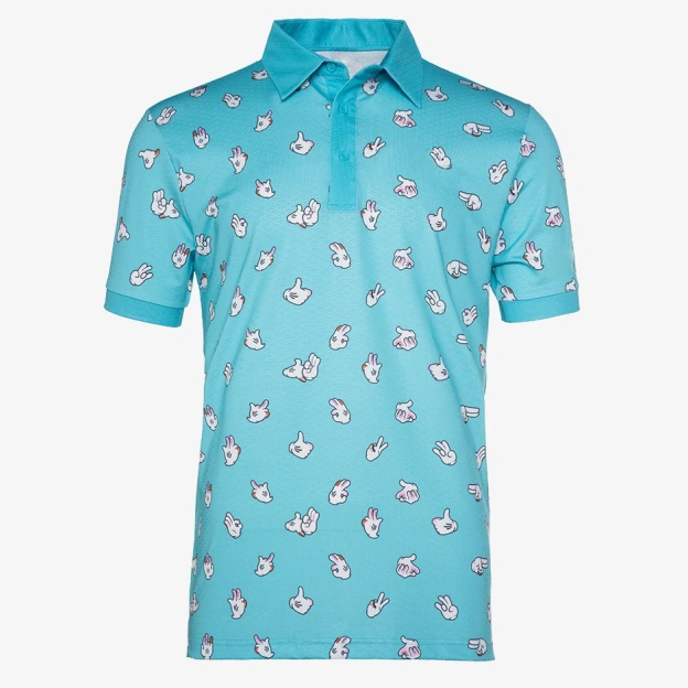 Shocker Cool Tech Performance Golf Polo in Teal