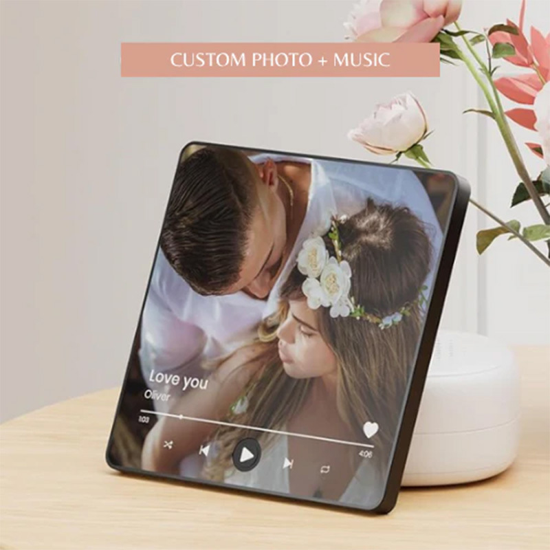 Customizable photo and music magnetic stickers
