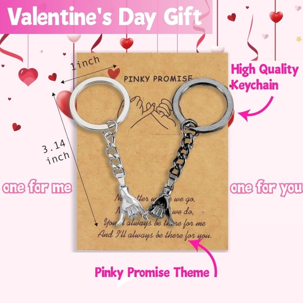 Couple's promise matching keychains