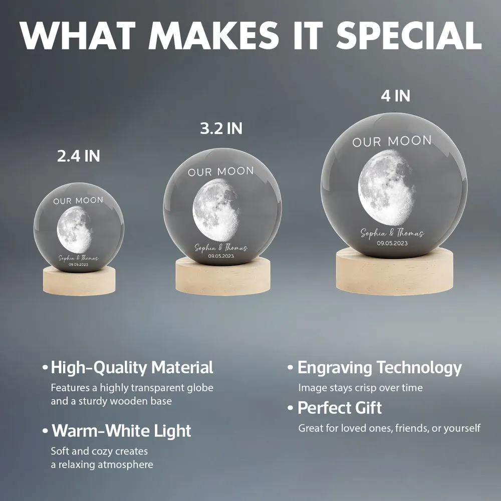 Personalized Crystal Ball LED Night Light