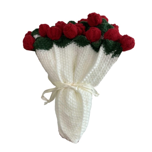 Personalized crocheted rose bouquet blanket