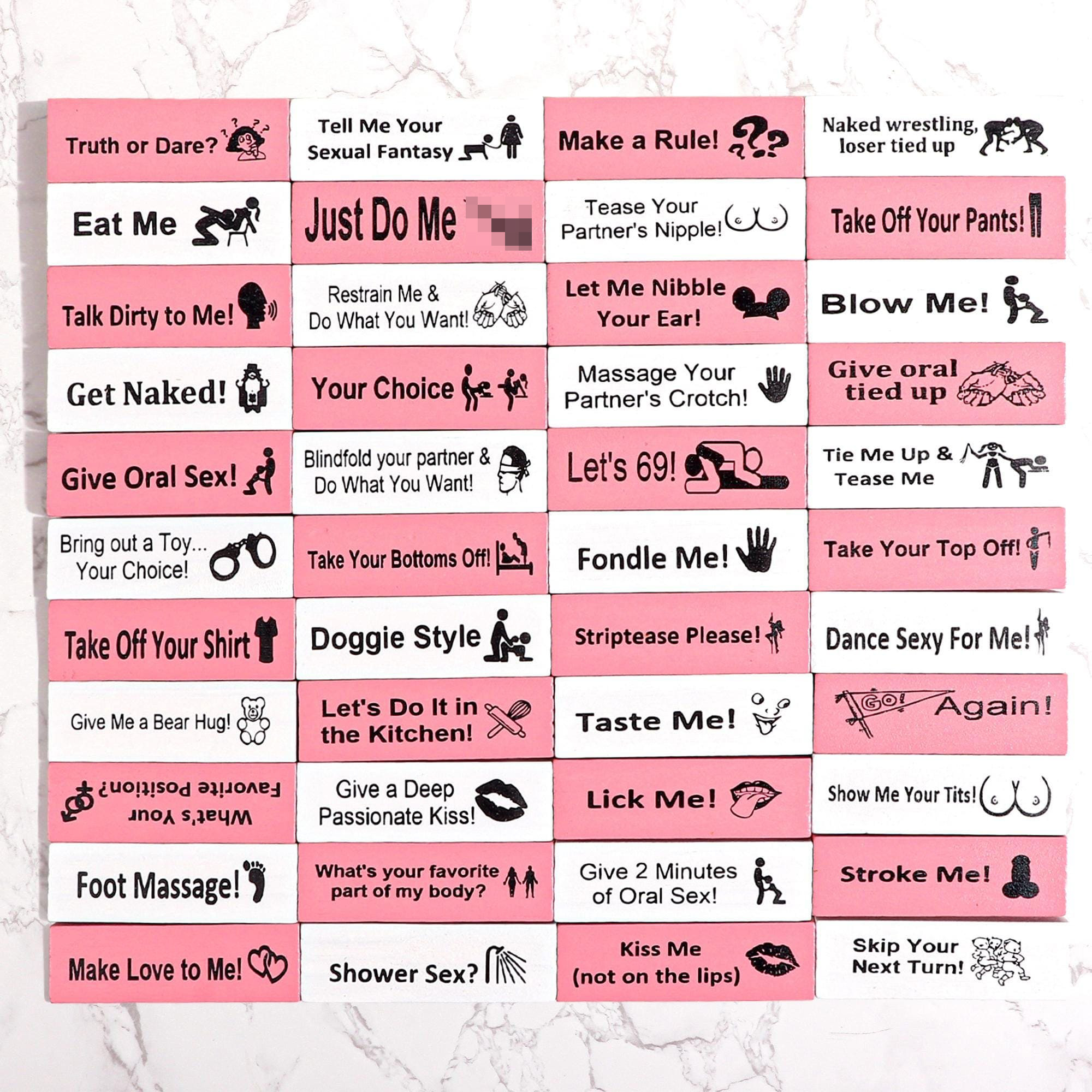 Personalized Block Tower Game for Couples 