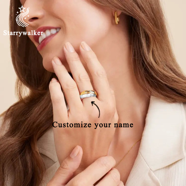 Custom Designed Overlapping Rings