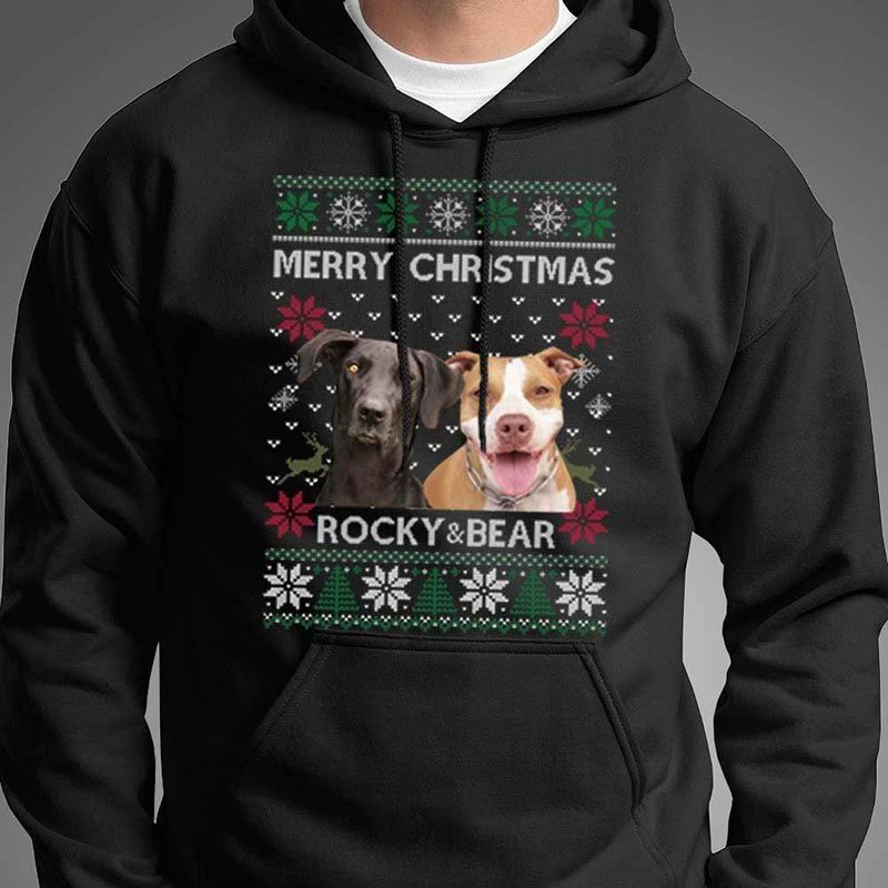 Custom Pet Photo Christmas Sweatshirt