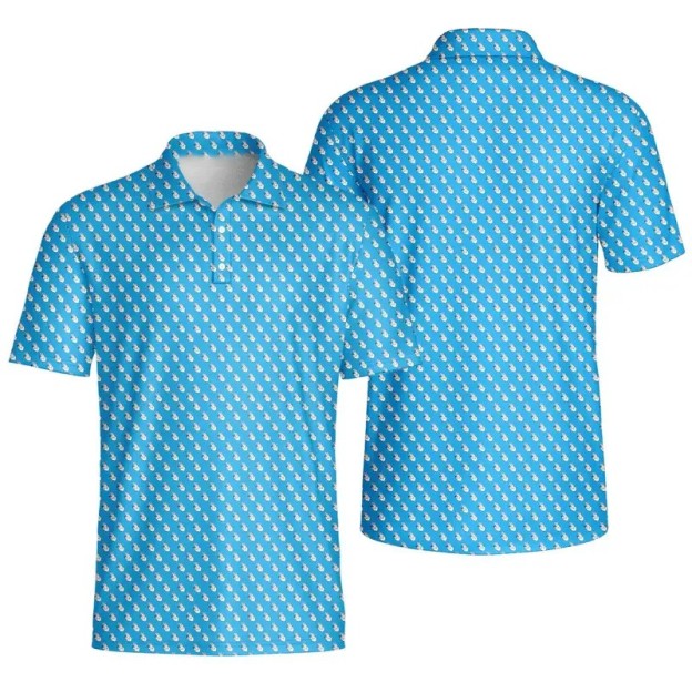 3D Fun Pattern Golf Polo Shirt