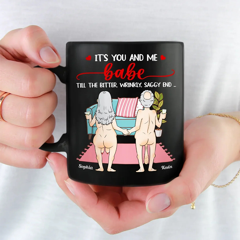 Couple Personalized Custom Black Mug